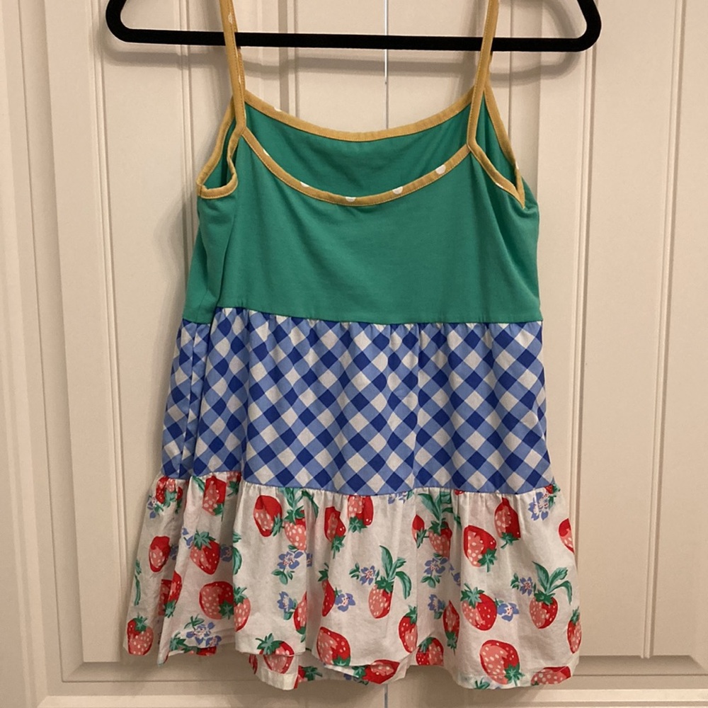 Matilda Jane strawberry gingham women’s tank - medium - Picture 4 of 4